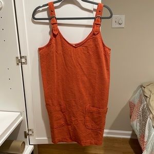 Orange dress size M. Worn once.